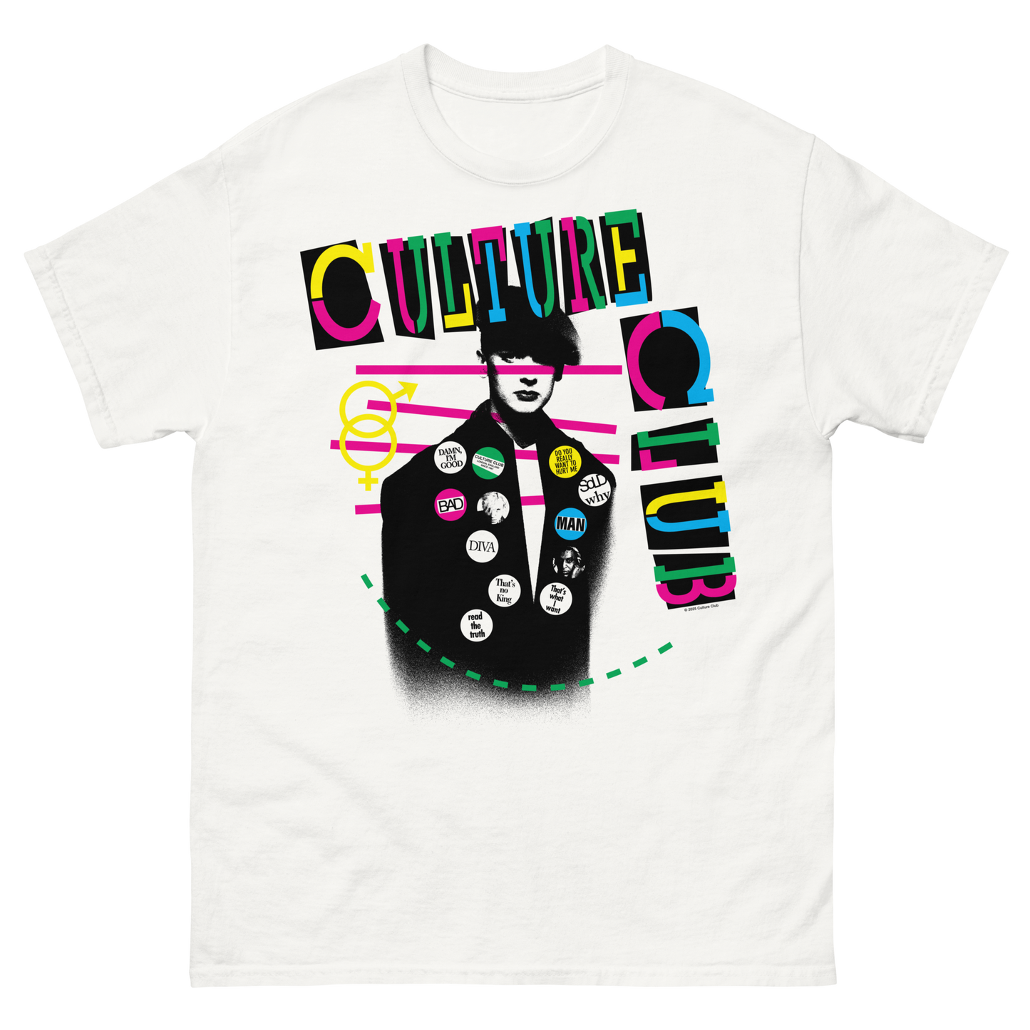 Culture Club Stencil Logo White Tee