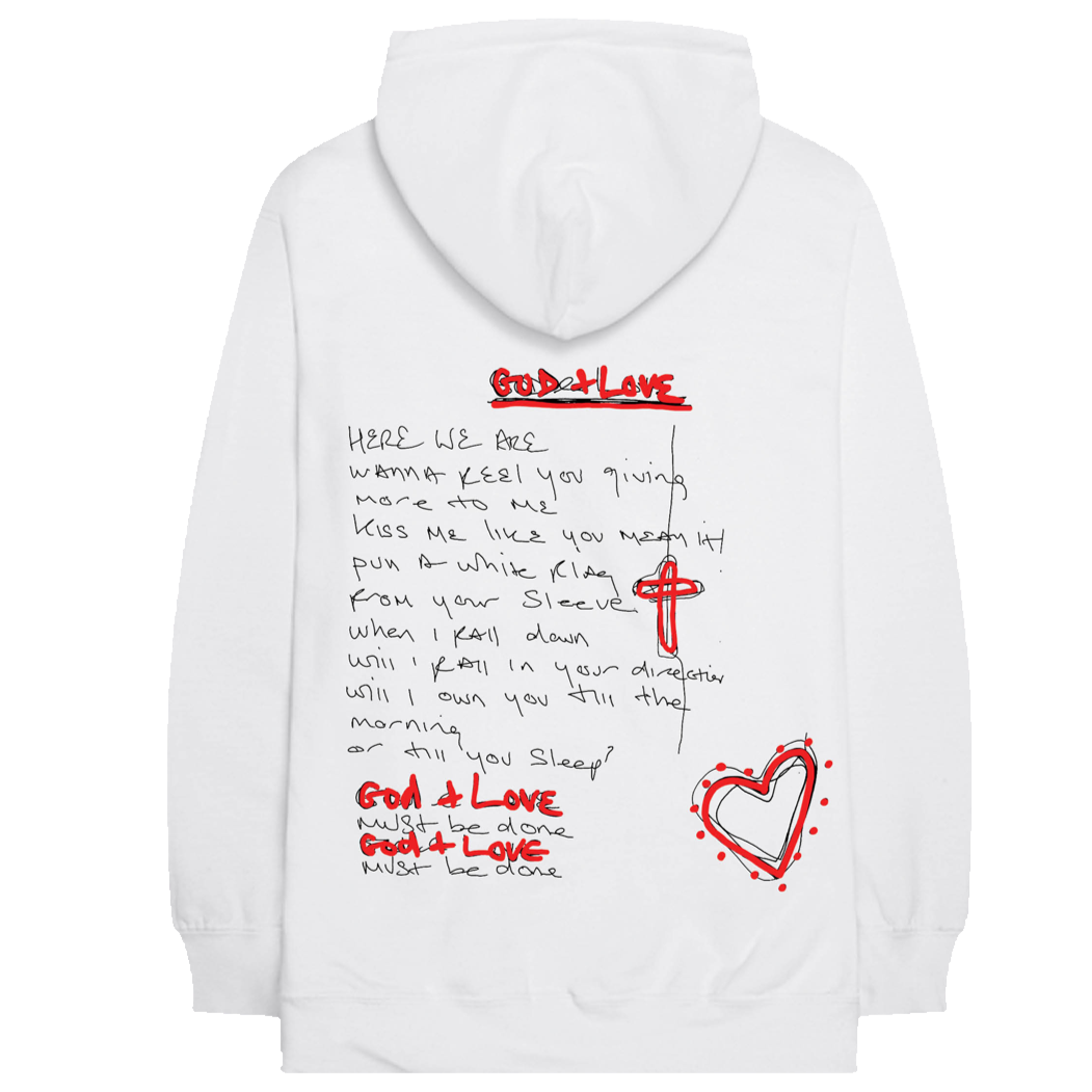 God & Love White Hoodie