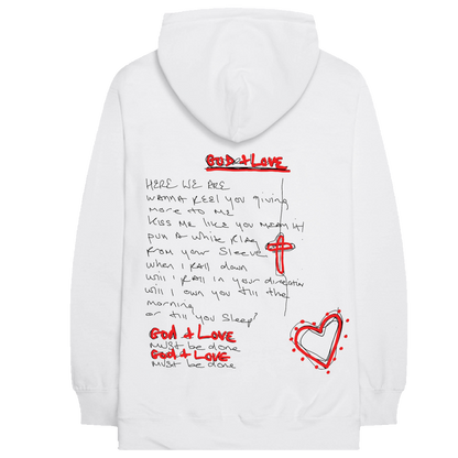 God & Love White Hoodie